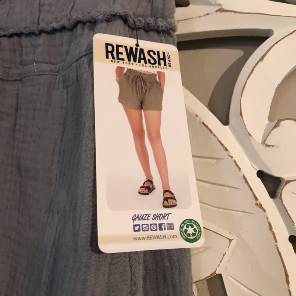 NWT Rewash women’s gauze shorts Sz M gray - Picture 8 of 9